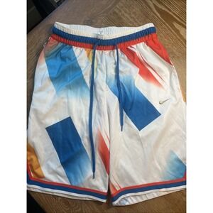 Nike Shorts Men's Small Dri Fit DNA Basketball DH1471-133 White‎ Multicolor